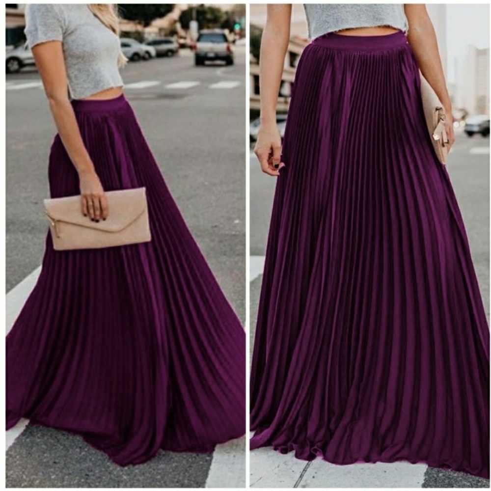 NWT Vintage Style Long Pleated Skirt Unbranded Size Large